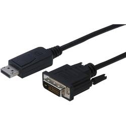 Digitus DisplayPort / DVI kabelový adaptér Konektor DisplayPort, DVI-D 24+1pol. Zástrčka 2.00 m černá AK-340301-020-S lze šroubovat Kabel DisplayPort