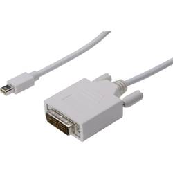 Digitus Mini-DisplayPort / DVI kabelový adaptér Mini DisplayPort konektory, DVI-D 24+1pol. Zástrčka 2.00 m bílá AK-340305-020-W lze šroubovat Kabel DisplayPort