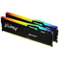 Kingston FURY Beast RGB Sada RAM pro PC DDR5 64 GB 2 x 32 GB Bez ECC 6000 MHz 288pin DIMM CL40 KF560C40BBAK2-64