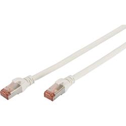 Digitus DK-16411-0025/WH RJ45 síťové kabely, propojovací kabely CAT 6 S/FTP 0.25 m bílá samozhášecí, s ochranou 1 ks