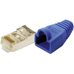 LogiLink MP0014 Konektor RJ45 CAT 5e, stíněný MP0014 zástrčka, rovná počet pólů: 8P8C modrá 100 ks