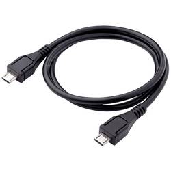 Akyga USB kabel USB Micro-B zástrčka, USB Micro-B zástrčka 0.60 m černá AK-USB-17