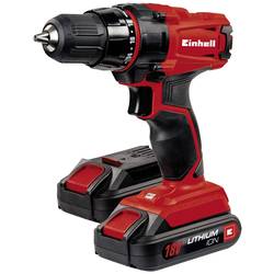 Einhell TC-CD 18-2 Li aku vrtací šroubovák 18 V, 1500 mAh Li-Ion, 4513820, kufřík, vč. 2x aku