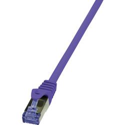 LogiLink CQ309VS RJ45 síťové kabely, propojovací kabely CAT 6A S/FTP 10.00 m fialová samozhášecí, bez halogenů, s ochranou 1 ks