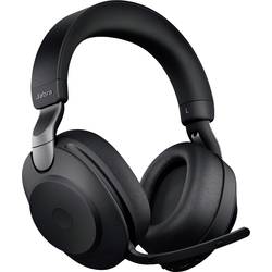 Jabra Evolve2 85 UC Sluchátka Over Ear Bluetooth®, kabelová, 28599-989-889, stereo, černá, Redukce šumu mikrofonu