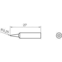 Weller XNT 1 pájecí hrot oblý Velikost hrotů 0.5 mm Obsah 1 ks