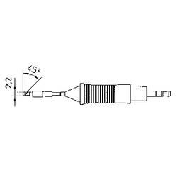 Weller RT7 pájecí hrot nůž 45° Velikost hrotů 2.2 mm Obsah 1 ks