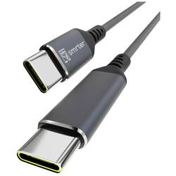 Smrter Kabel USB-C USB 2.0 USB-C ® zástrčka, USB-C ® zástrčka 2.00 m antracitová s funkcí OTG, kulatý, látkový potah SMRTER_SPEEDY100_L_AT