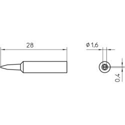 Weller XNT A pájecí hrot dlátový Velikost hrotů 1.6 mm Obsah 1 ks