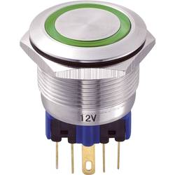 TRU COMPONENTS GQ22-11E/G/12V, 701977 tlačítko antivandal, 22 mm, 250 V/AC, 5 A, 1 ks