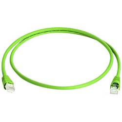 Telegärtner L00005A0028 RJ45 síťové kabely, propojovací kabely CAT 6A S/FTP 10.00 m zelená samozhášecí, s ochranou, párové stínění, dvoužilový stíněný, bez