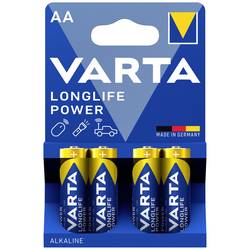 Varta LONGLIFE Power AA Bli 4 tužková baterie AA alkalicko-manganová, 2.96 Ah, 1.5 V, 4 ks