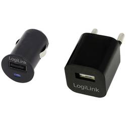 LogiLink PA0076 USB nabíječka vnitřní, do auta, do zásuvky (230 V) Výstupní proud (max.) 1500 mA USB A Počet výstupů: 1 x