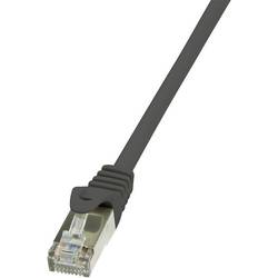 LogiLink CP1093S RJ45 síťové kabely, propojovací kabely CAT 5e F/UTP 10.00 m černá s ochranou 1 ks