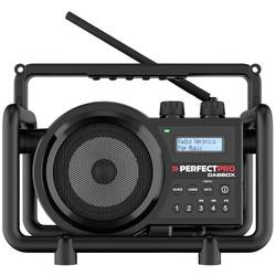 PerfectPro DABBOX DBX3 odolné rádio, DAB+, FM, AUX, Bluetooth, nárazuvzdorné, černá