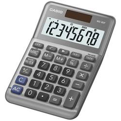 Casio MS-80F stolní kalkulačka, displej (počet míst) 8, na baterii, solární napájení, šedá