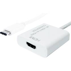 Value USB-C® / HDMI kabelový adaptér USB-C ® zástrčka, Zásuvka HDMI-A 0.10 m bílá 12.99.3210 4K UHD Kabel pro displeje USB-C®