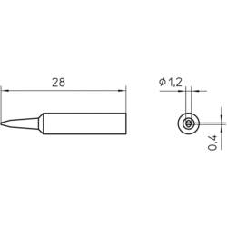 Weller XNT K pájecí hrot dlátový Velikost hrotů 1.2 mm Obsah 1 ks