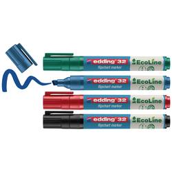 Edding 4-32-4 popisovač na flipcharty 32 EcoLine hrot ve tvaru klínu 1 - 5 mm barevně tříděná 4 ks