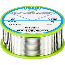 Felder ISO-Core Clear Sn100Ni+ bezolovnatý pájecí cín cívka Sn99,25Cu0,7Ni0,05 0.250 kg 1 mm