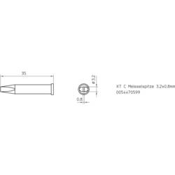 Weller XT-C pájecí hrot dlátový Velikost hrotů 3.2 mm Obsah 1 ks