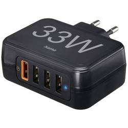 Hama USB nabíječka 33 W vnitřní, do zásuvky (230 V) USB A Počet výstupů: 4 x