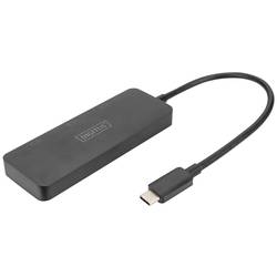 Digitus DS-45333 HDMI / USB-C® adaptér [1x USB-C® - 3x HDMI zásuvka] černá bez nabíjecí zásuvky, 4K UHD