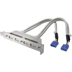 Digitus USB 2.0 adaptér [4x interní USB 2.0 zásuvka 10pólová - 2x USB 2.0 zásuvka A] AK-300304-002-E 20.00 cm