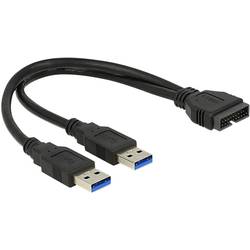 Delock USB 3.0 adaptér [2x USB 3.0 zástrčka A - 1x interní USB 3.0 zástrčka 19-pólová] 83910 25.00 cm