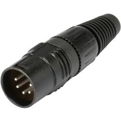 Hicon HI-X5CM-B XLR konektor zástrčka, rovná Pólů: 5 černá 1 ks