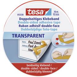 tesa 05338-00000-01 oboustranná lepicí páska transparentní (d x š) 10 m x 15 mm 1 ks