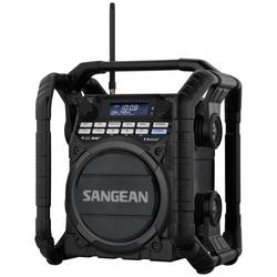 Sangean U-4 DBT+ A500422 odolné rádio, DAB+, FM, AUX, Bluetooth, USB, s USB nabíječkou, s akumulátorem, vodotěšné, nárazuvzdorné, černá