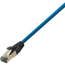 LogiLink CQ8026S RJ45 síťové kabely, propojovací kabely CAT 8.1 S/FTP 0.50 m modrá bez halogenů 1 ks