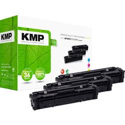 KMP Toner náhradní HP HP 201X (CF401X, CF403X, CF402X) kompatibilní kombinované balení azurová, purpurová, žlutá 2300 Seiten H-T215VX 2536,3030