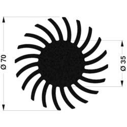 Fischer Elektronik 10021483 SK 571 20 SA LED chladič 2.15 K/W (Ø x v) 70 mm x 20 mm