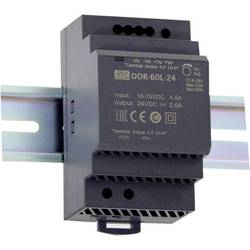 Mean Well DDR-60L-15 DC/DC měnič napětí na DIN lištu, 15 V/DC, 4 A, 60 W, výstupy 1 x