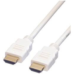 Roline HDMI kabel Zástrčka HDMI-A, Zástrčka HDMI-A 2.00 m bílá 11.04.5587 4K UHD HDMI kabel