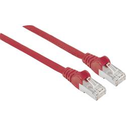 Intellinet 740821 RJ45 síťové kabely, propojovací kabely CAT 6A S/FTP 2.00 m červená fóliové stínění, stínění pletivem, stíněný, bez halogenů 1 ks