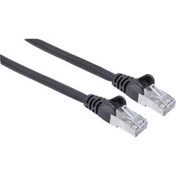 Intellinet 741163 RJ45 síťové kabely, propojovací kabely CAT 6A S/FTP 20.00 m černá fóliové stínění, stínění pletivem, stíněný, bez halogenů 1 ks