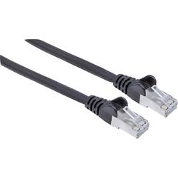 Intellinet 740999 RJ45 síťové kabely, propojovací kabely CAT 6A S/FTP 7.50 m černá fóliové stínění, stínění pletivem, stíněný, bez halogenů 1 ks