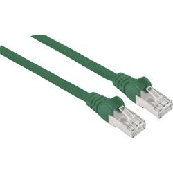 Intellinet 741194 RJ45 síťové kabely, propojovací kabely CAT 6A S/FTP 20.00 m zelená fóliové stínění, stínění pletivem, stíněný, bez halogenů 1 ks