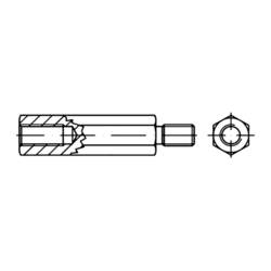 TOOLCRAFT Šestihranný distanční kolík 100 mm pozinkovaná ocel M6 155361 100 ks