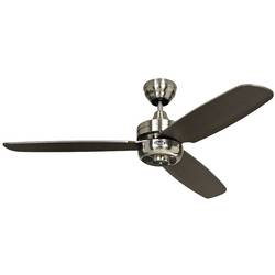 CasaFan Night Flight BN stropní ventilátor, 65 W, (Ø x v) 132 cm x 240 mm, chrom (kartáčovaný), 9313215