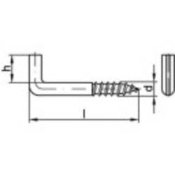 TOOLCRAFT 159607 Šroubové háky 100 mm Galvanicky pozinkovaná ocel 100 ks