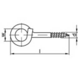 TOOLCRAFT 159625 Silný stropní hák 100 mm Galvanicky pozinkovaná ocel 20 ks