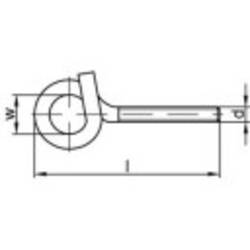 TOOLCRAFT 159629 Silný stropní hák 120 mm Galvanicky pozinkovaná ocel M10 20 ks