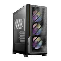 Antec P20C ARGB midi tower PC skříň černá boční okno, prachový filtr, 3 předinstalované LED ventilátory