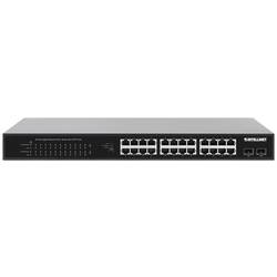 Intellinet 24-Port Gigabit Ethernet PoE+ Switch mit 2 SFP-Ports PoE-Strombudget 370 W 19 19 síťový switch 10 / 100 / 1000 MBit/s IEEE802.3af (15,4 W),