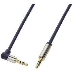 LogiLink CA11075 jack audio kabel 0.75 m tmavě modrá (matná) 90° zatočeno nahoru