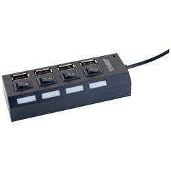 Schwaiger UH4013 4 porty USB 2.0 hub černá